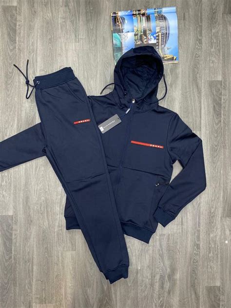 men's prada tracksuit|designer jogger men sweatsuit.